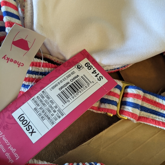 Juniors' Xhiliration Textured Side Knot Bikini set - Picture 4 of 13